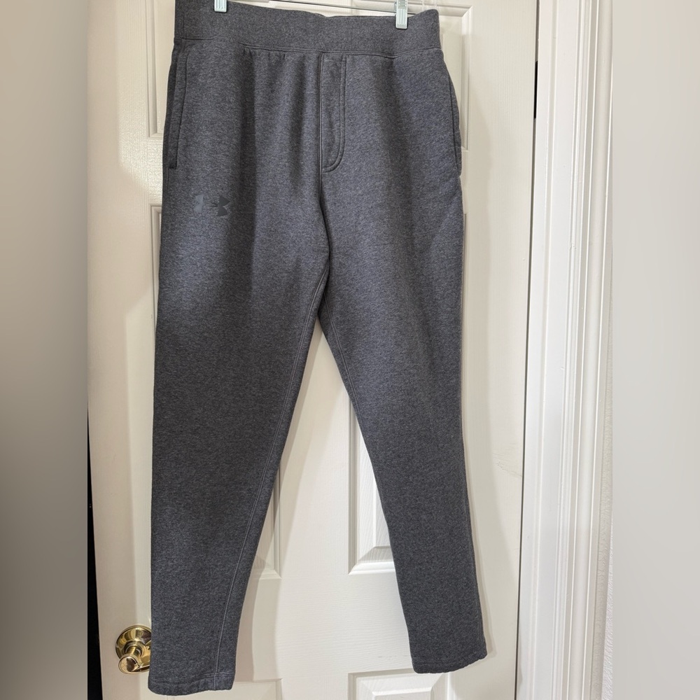 Under Armour Men's Charcoal Fitted Coldgear Sweatpants
